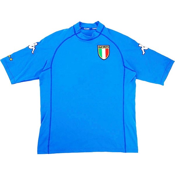 Tailandia Camiseta Italy Primera Equipación Retro 2000 Azul